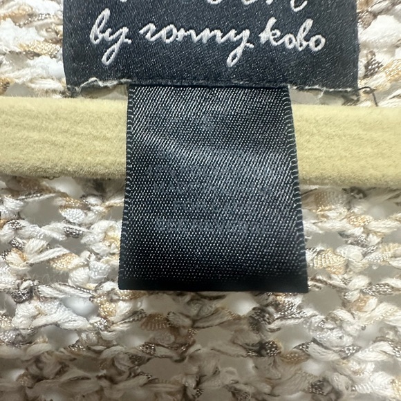 Torn by Ronny Kobo Scoop Neck Knit Pullover Sweater in Beige Size S EUC - Picture 5 of 5